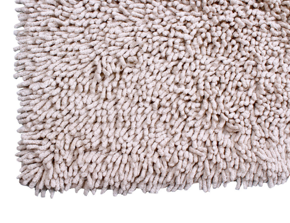 Shaggy Lux Bath Rug Bath Rugs Set, 24x36 Rectangle, Sand