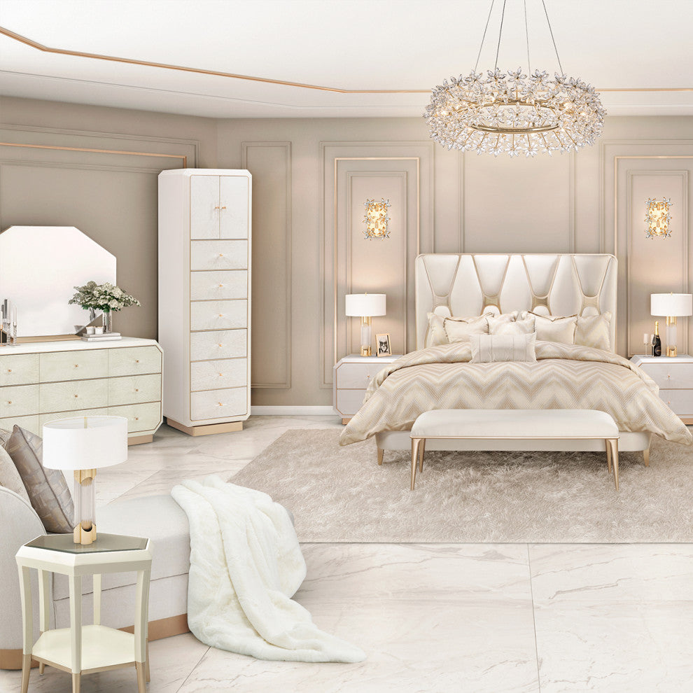 AICO Furniture La Rachelle 6 Piece King Bedroom Set