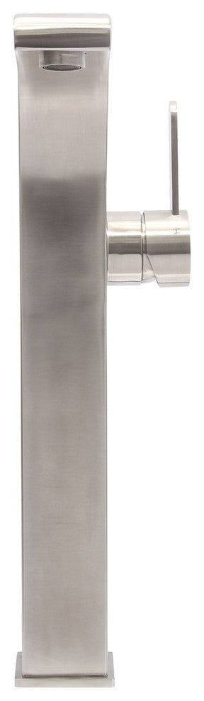 Boann Priscilla Bathroom/Vessel Faucet, 15", Brushed Stainless Steel