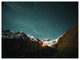 Fire in Rugged Mountains, Landscape Canvas Art Print, 40"x30"