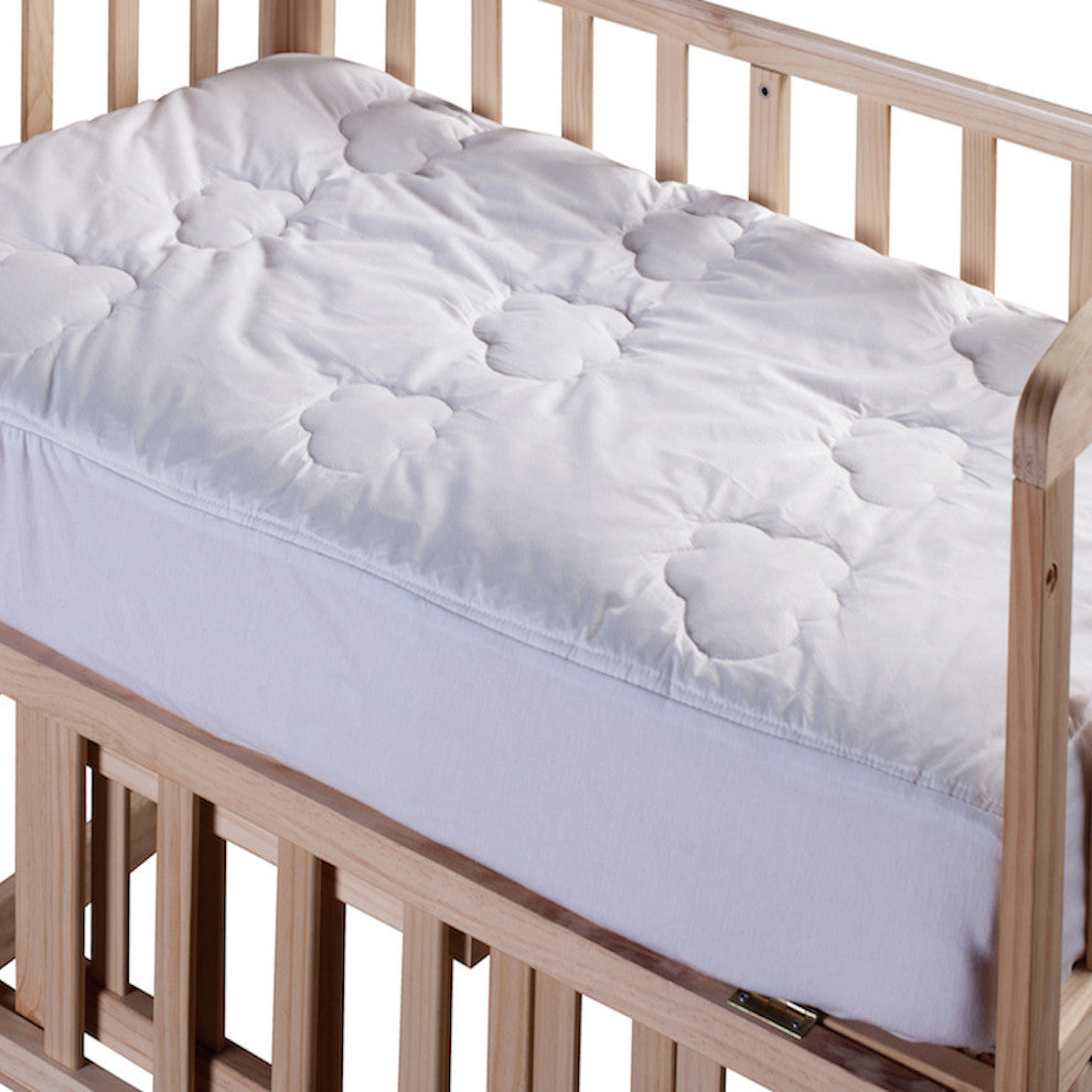 Cottonpure Self-Cooling Sustainable 100% Cotton Fill and Cover Mattress Pad, Cri