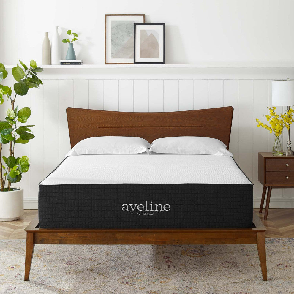 Aveline 14" Memory Foam King Mattress, White