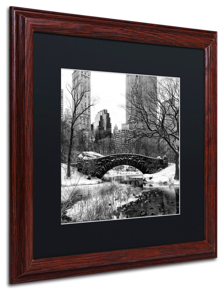 Philippe Hugonnard 'Gapstow Bridge Central Park' Matted Framed Art, 16x16