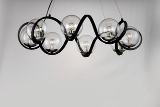 Maxim Lighting Curlicue 8-Light Pendant, Black/Polished Nickel