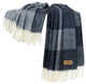 Hampton Plaid Italian Herringbone Throw, Navy