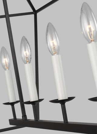 Dianna Five Light Medium Linear Chandelier, Midnight Black