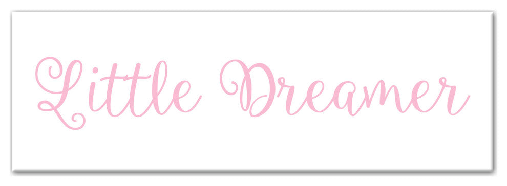 Little Dreamer 12"x36" Canvas Wall Art, Pink