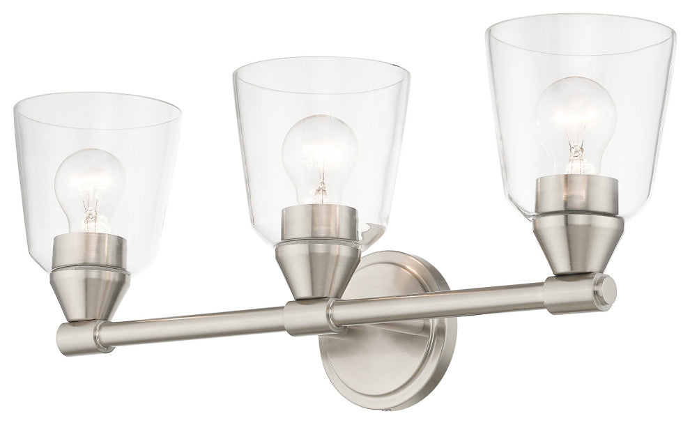 Catania 3-Light Brushed Nickel Vanity Sconce