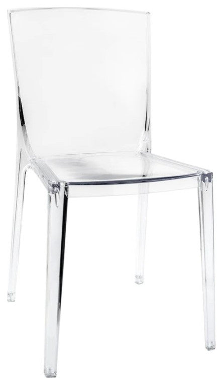 Cristal Piazza Ghost Style Clear Vanity Chair, Clear