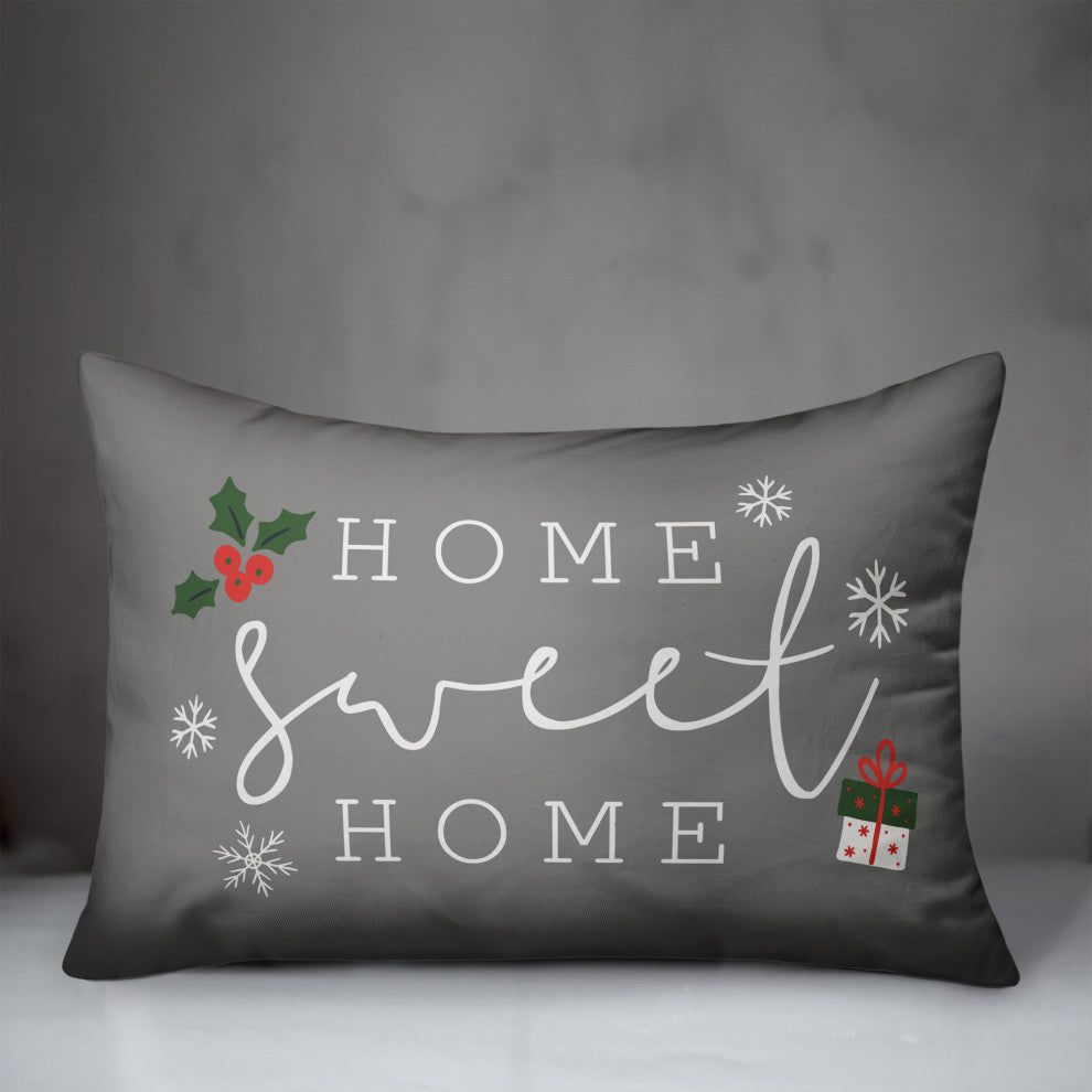 Gray Home Sweet Home 20x14 Spun Poly Pillow