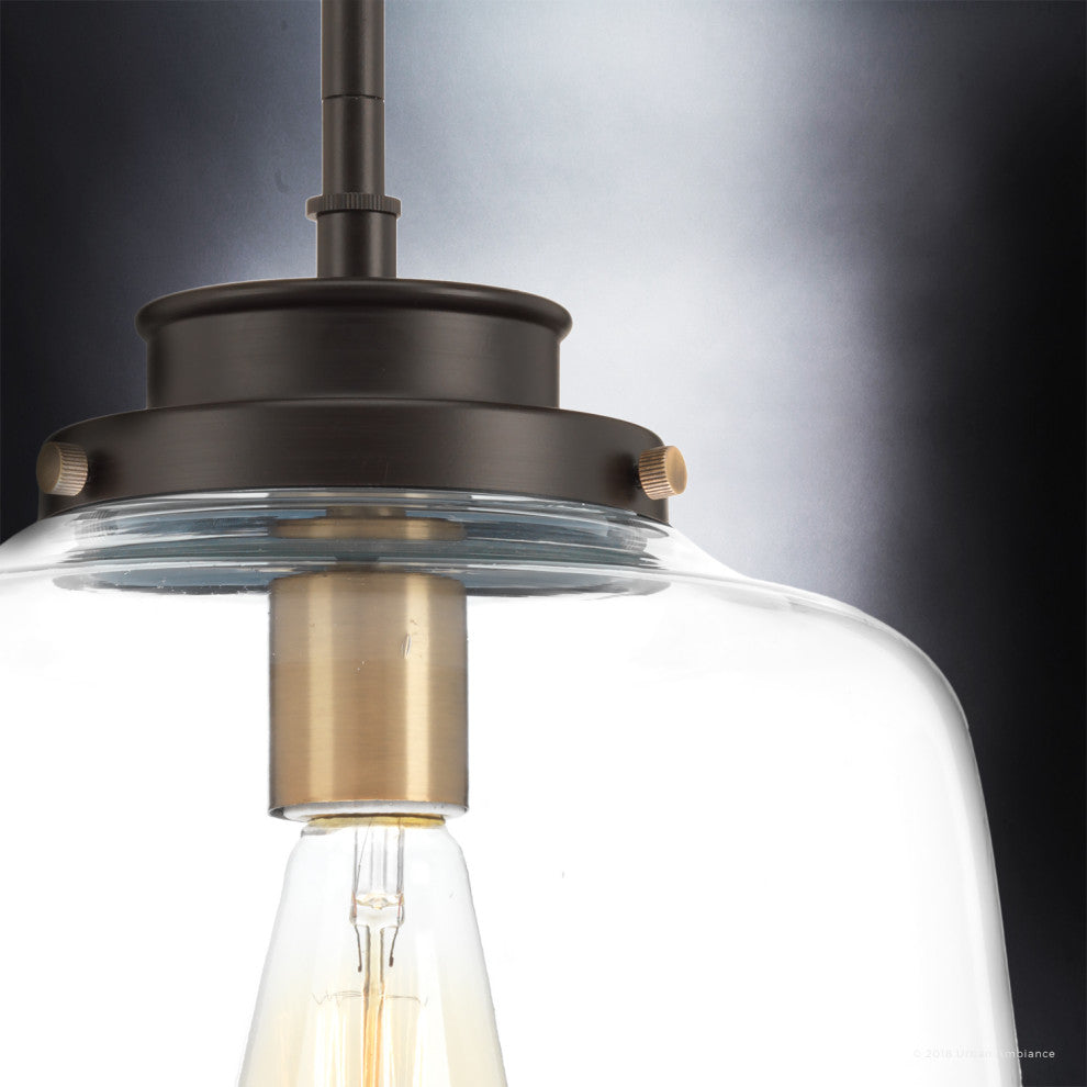 Luxury Industrial Pendant Light, Nottingham Series, Olde Bronze