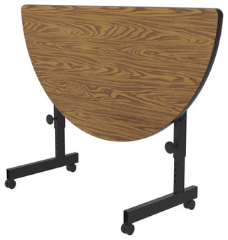 Correll 24"W x 48"D Deluxe High Pressure Top Flip Top Table in Medium Oak