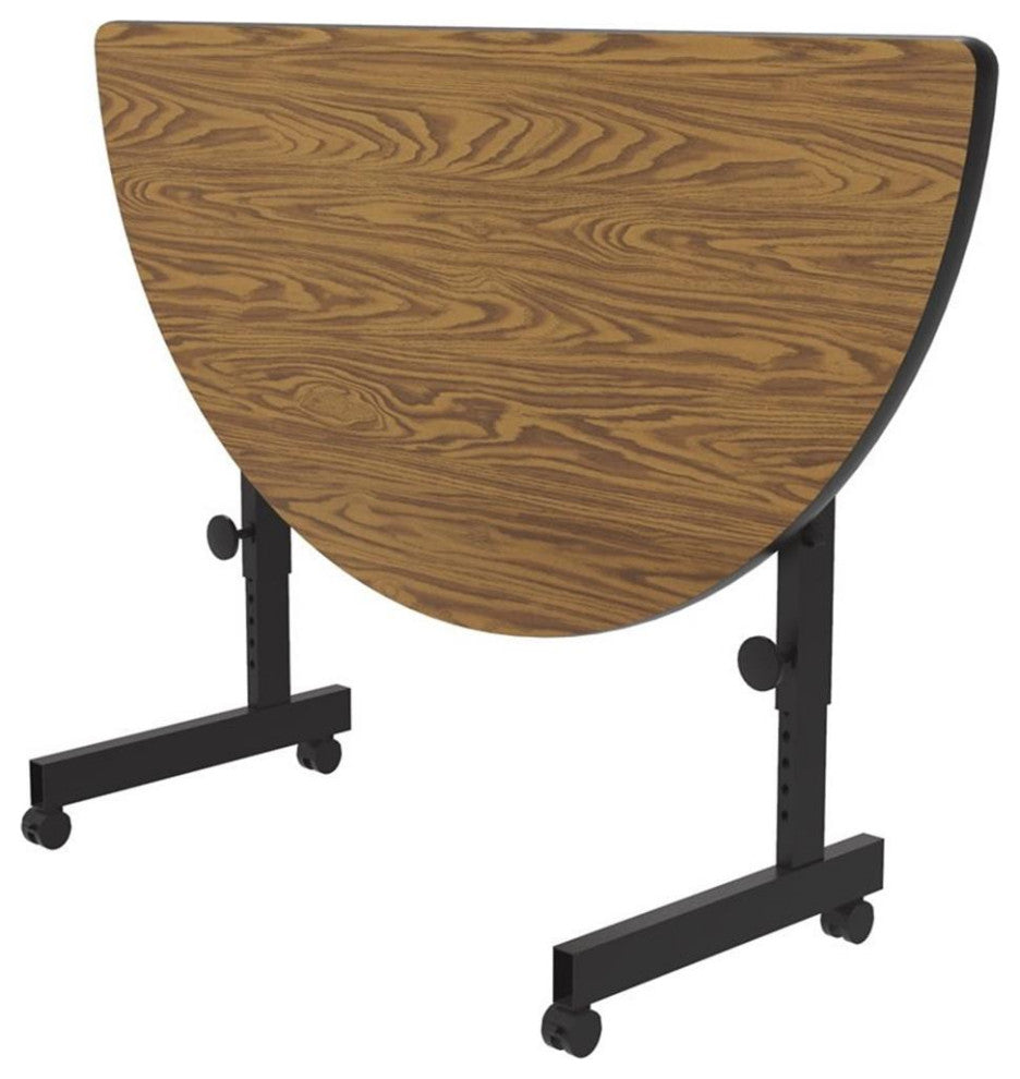 Correll 24"W x 48"D Deluxe High Pressure Top Flip Top Table in Medium Oak
