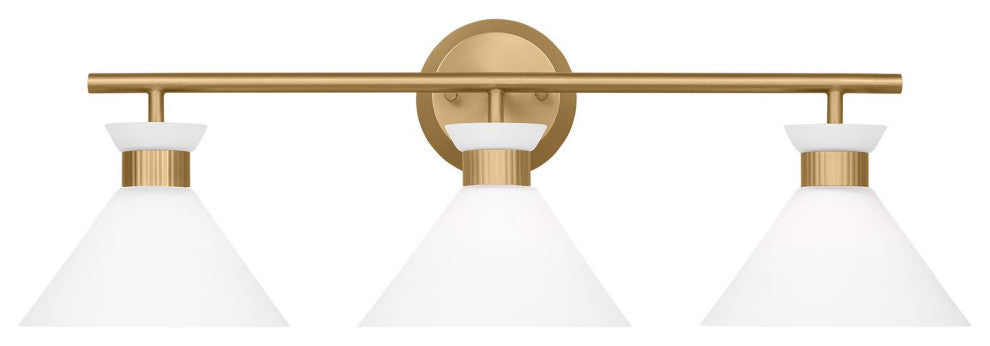 Belcarra 3 Light Bath, Satin Brass