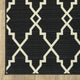 Martinique Lattice Black/ Ivory Indoor/Outdoor Area Rug, 6'7"x9'6"