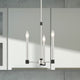 Livex Lighting Karlstad 3 Light Brushed Nickel, Black Accents Petite Chandelier