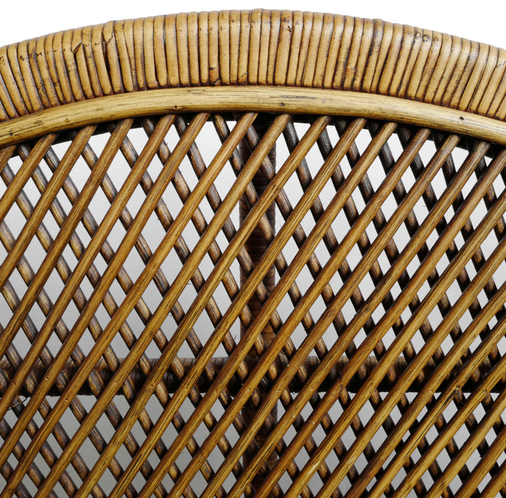 Tea Stain Perindo Peacock Wicker Chair