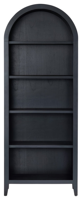 Four Shelf Black Bookcase Etagere