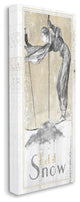 Let It Snow Vintage Skiing Print Design, 20"x48"