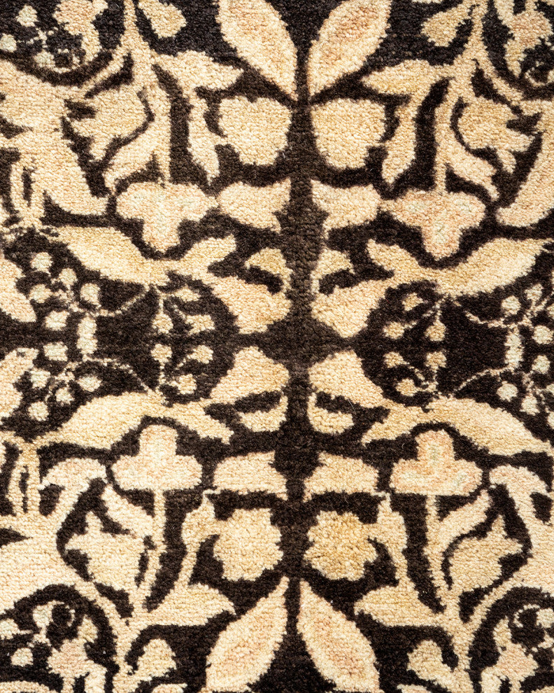 Pandey One-of-a-Kind Hand-Knotted Area Rug Black, 6'3"x9'2"