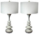 Urban Designs Verano Tall Contemporary White Table Lamp - Set of 2