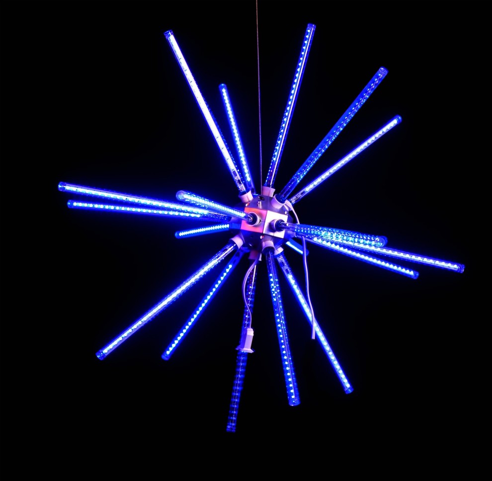 30" Animated Blue LED Star Burst