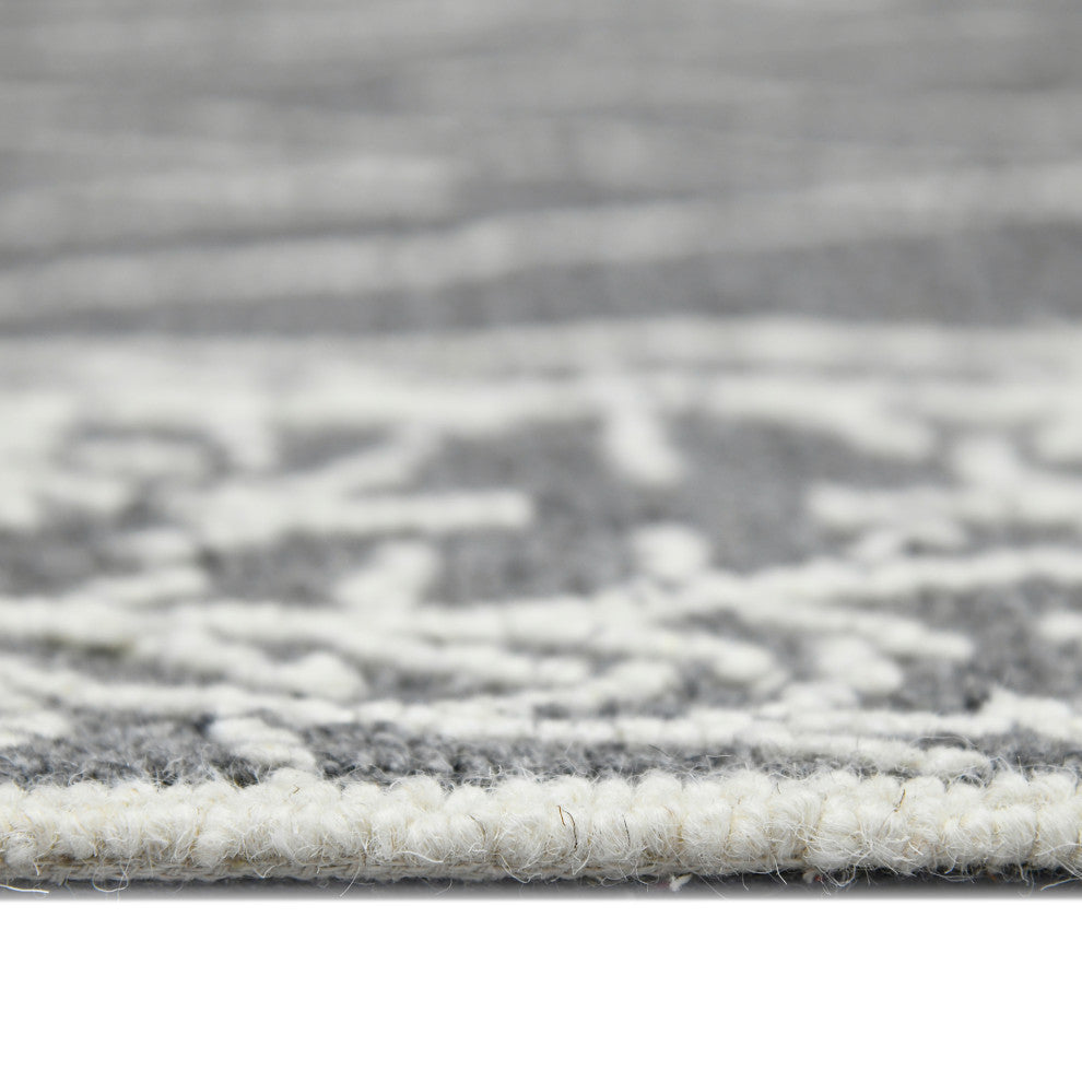 Berlin Oxbow Area Rug, Dark Gray, 9'' x 13'', Geometric