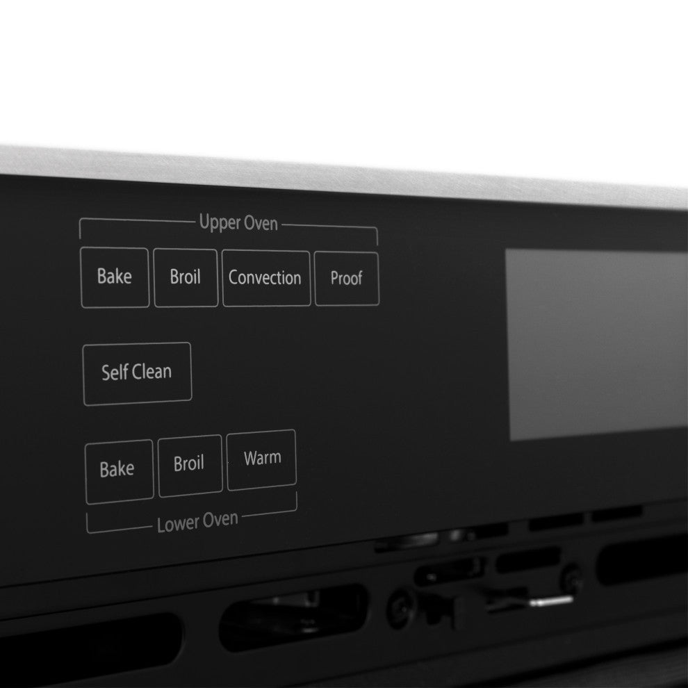 ZLINE DuraSnow Stainless Steel Double Wall Oven With Matte Black, AWDSZ-30-MB