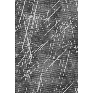 Premium Machine Washable Mayfield AMF628 Charcoal 8' x 10' Rug