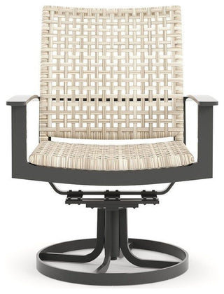 Jasper Swivel Rocker Dining Chair, Textured Pewter