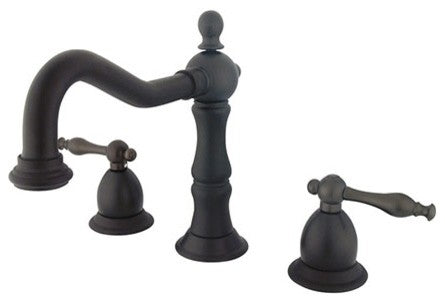 Kingston Brass Widespread Bathroom Faucet With Brass Pop-Up, Oil Rubbed Bronze