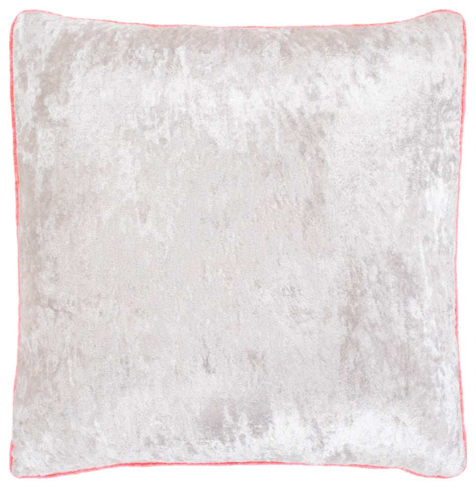 Surya Pixel PXL-001 18"x18" Pillow Cover, Ivory/Bright Pink