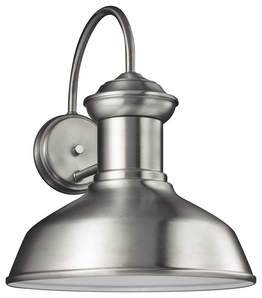 Generation Lighting Lighting Large 1-Light Outdoor Lantern, Satin Aluminum