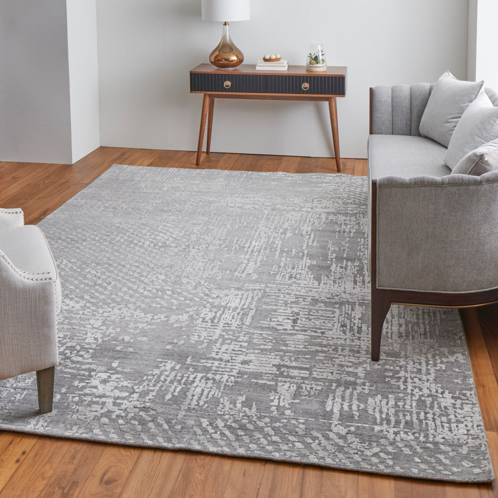 Kinton Modern Abstract, Gray, 2'x3' Area Rug