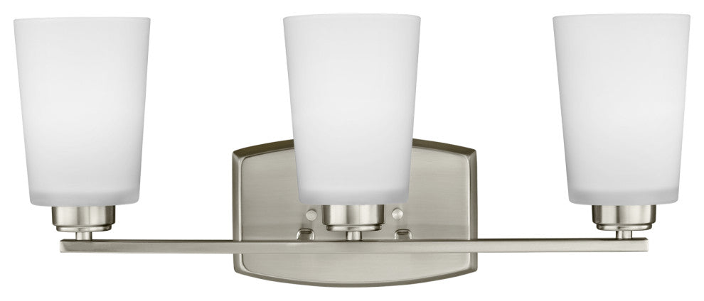 Franport 3-Light Wall/Bath, Brushed Nickel