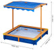 Outdoor Summer Sand Box - Wood / Blue