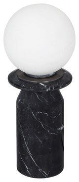 Globe Onyx Black Marble Lamp