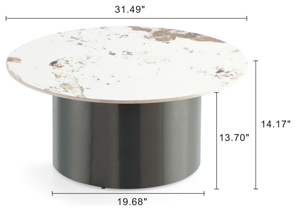 Manhattan Comfort 2-Piece Alondra Coffee and End Table