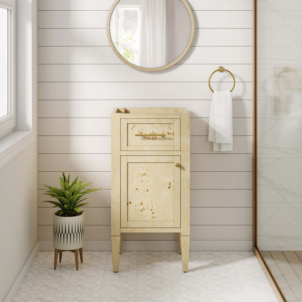 Elysian 18" Wood Bathroom Vanity Cabinet (Sink Basin Not Included) - Burgundy