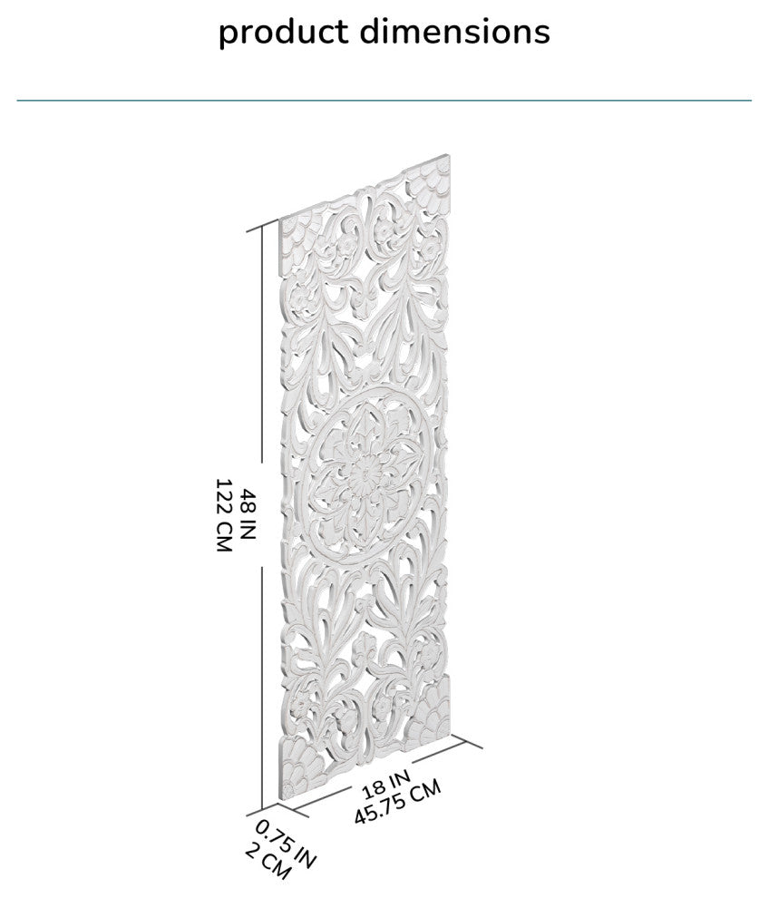 Malito Wall Medallion, White