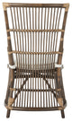 Rattan Loop Edge Dining Chair, Antique Brown, Set of 2, Side Chair