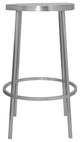 Tyson Contemporary Durable Iron Stool, Brushed Silver, Counter Height