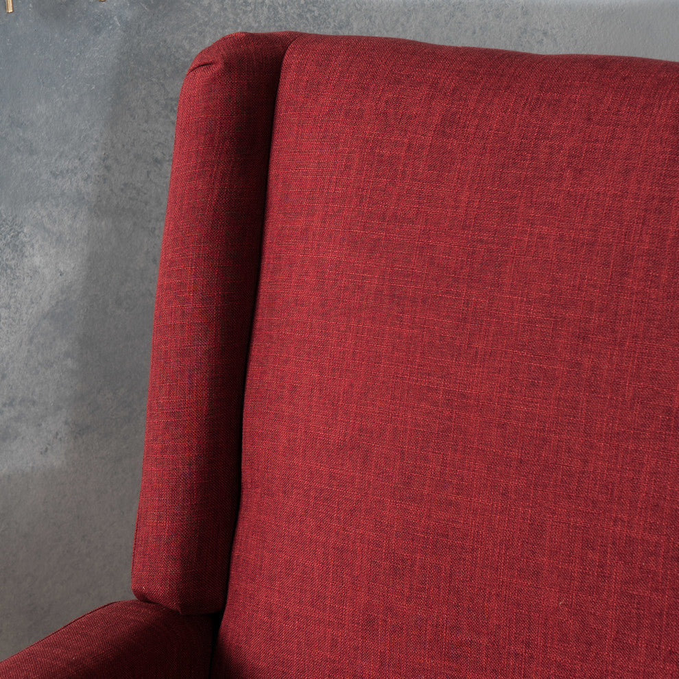 GDF Studio Maeve Red Fabric Accent Chair