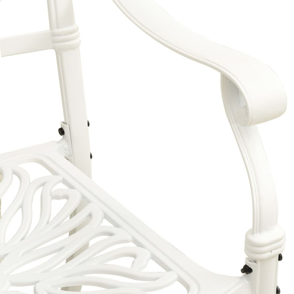 Vidaxl Garden Chairs 2-Piece Set Cast Aluminum White