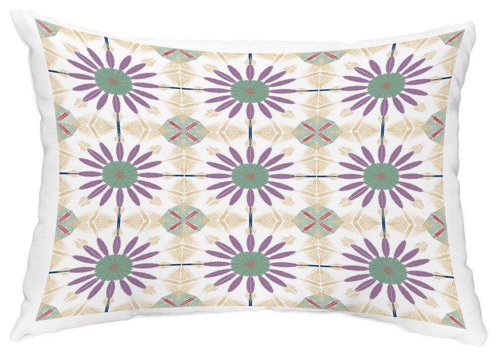 Chaney 14"x20" Abstract Decorative Outdoor Pillow, Green