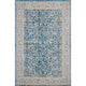8' X 10' Blue Floral Stain Resistant Indoor Outdoor Area Rug