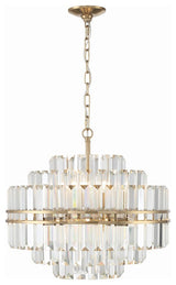 CRYSTORAMA Hayes 12 Light Aged Brass Chandelier