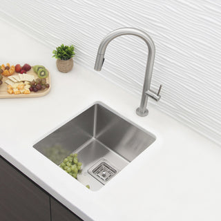 STYLISH 18" x 16" Stainless Steel Single Basin Undermount Kitchen Sink with Grid