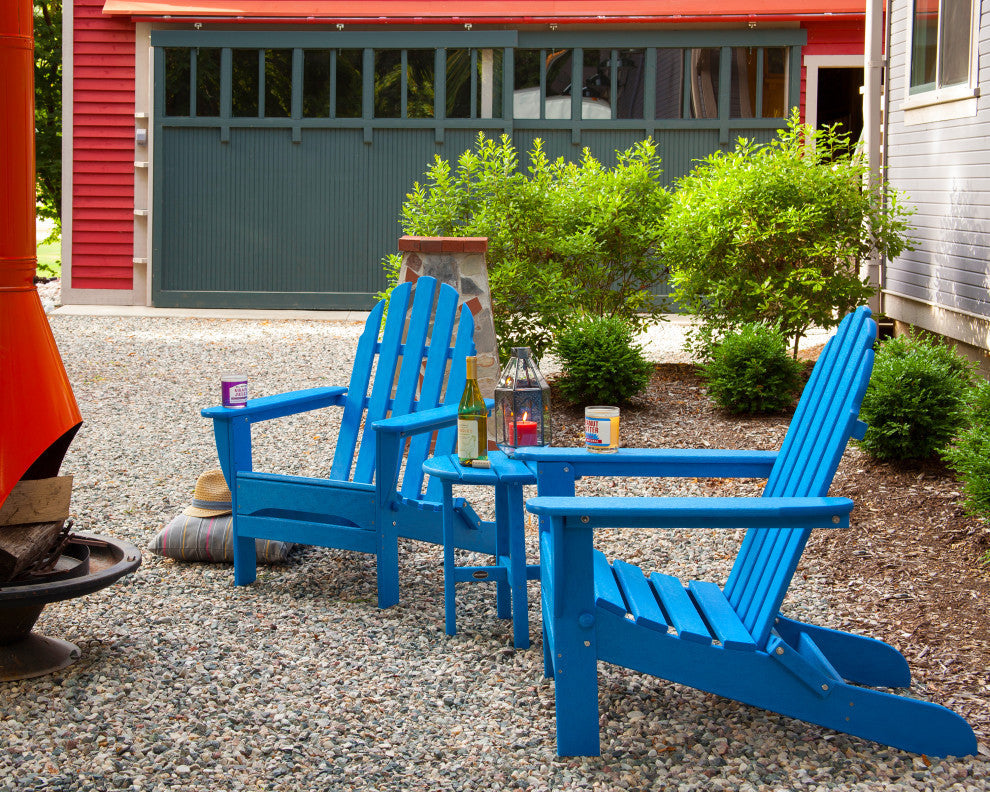 Polywood Classic Folding Adirondack 3-Piece Set, Green