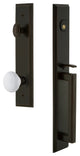 Carre' 1-Piece Dummy Handleset, D Grip and Hyde Park, Timeless Bronze, 849112